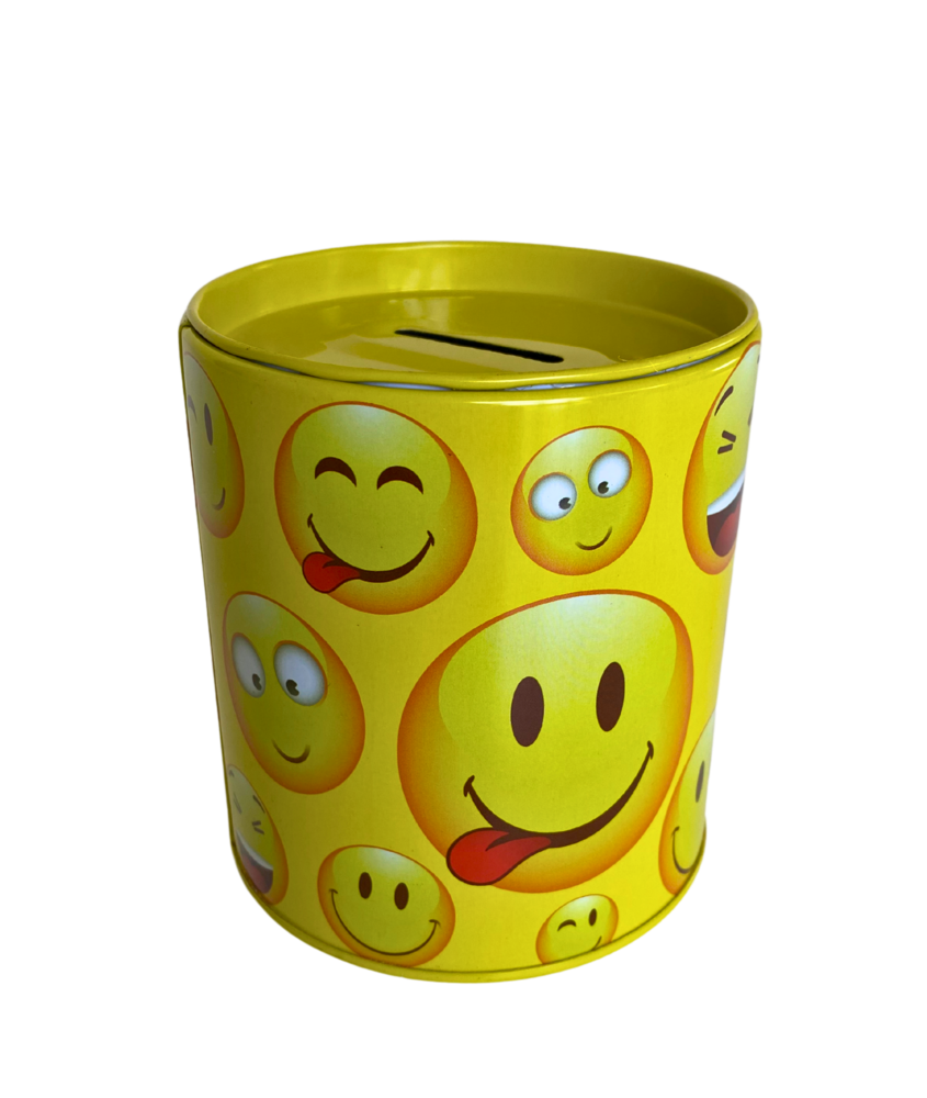 Spaarblik Smiley - Mix kleuren Spaarblik Smiley - Mix kleuren