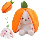 Rabbit plush with ears in zipped carrot Small 20cm