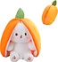 Rabbit plush with ears in zipped carrot Medium 30cm Rabbit plush with ears in zipped carrot Medium 30cm