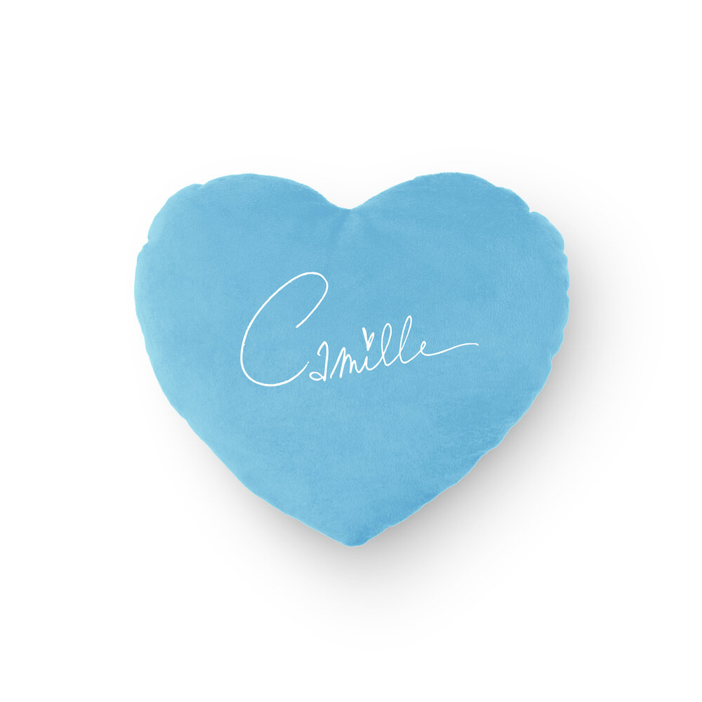 Camille Coussin coeur Magic Blue Camille Coussin coeur Magic Blue