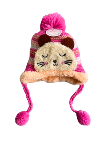 BellaBelga - Belgisch merk Kids hat Stretch - Dog/Cat face - 6 mix colors BellaBelga - Belgisch merk Kids hat Stretch - Dog/Cat face - 6 mix colors