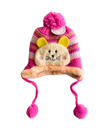 BellaBelga - Belgisch merk Kids hat Stretch - Dog/Cat face - 6 mix colors BellaBelga - Belgisch merk Kids hat Stretch - Dog/Cat face - 6 mix colors