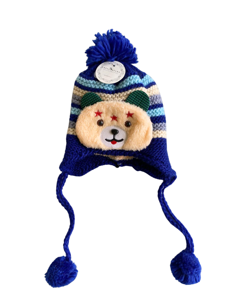 BellaBelga - Belgisch merk Bonnet enfant Stretch - Visage de chien/chat - 6 couleurs mélangées BellaBelga - Belgisch merk Bonnet enfant Stretch - Visage de chien/chat - 6 couleurs mélangées