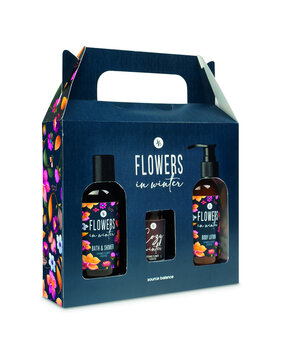 Coffret cadeau Fleurs en hiver grand avec poignée Coffret cadeau Fleurs en hiver grand avec poignée