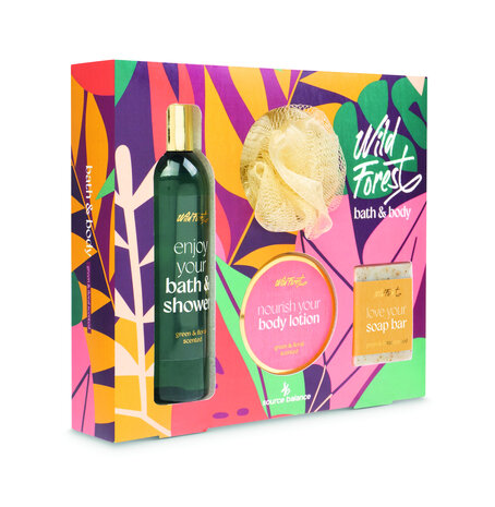 Wild Forest Bath & Body gift set in paper gift box