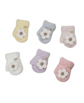 BellaBelga - Belgisch merk Children's Mittens - Petite Fleur - 6 mixed colors BellaBelga - Belgisch merk Children's Mittens - Petite Fleur - 6 mixed colors