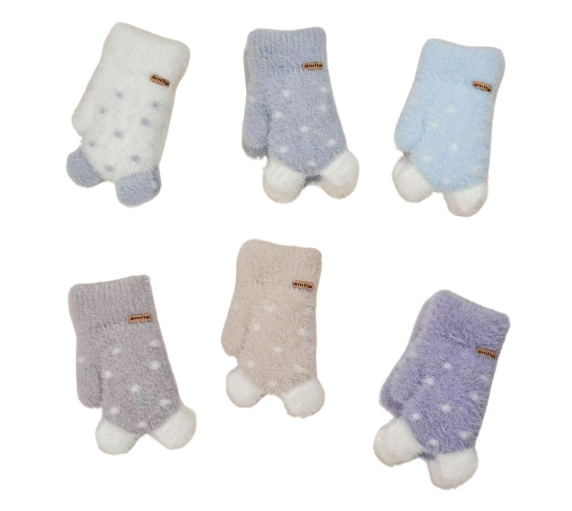 BellaBelga - Belgisch merk Children's Mittens - Petit Dots - 6 mixed colors BellaBelga - Belgisch merk Children's Mittens - Petit Dots - 6 mixed colors