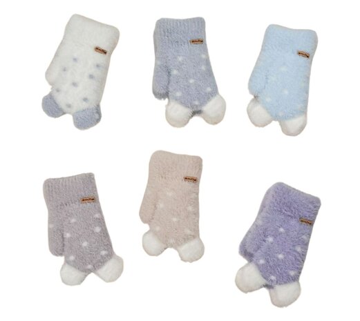 BellaBelga - Belgisch merk Children's Mittens - Petit Dots - 6 mixed colors BellaBelga - Belgisch merk Children's Mittens - Petit Dots - 6 mixed colors