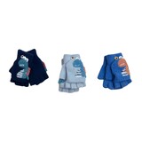 BellaBelga - Belgisch merk children's half-finger gloves - Dino - mix of 3 colors BellaBelga - Belgisch merk children's half-finger gloves - Dino - mix of 3 colors