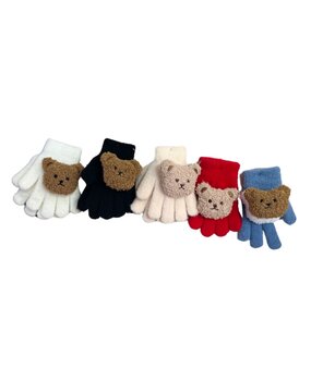 BellaBelga - Belgisch merk Gants pour enfants - Ours - assortiment de 5 couleurs