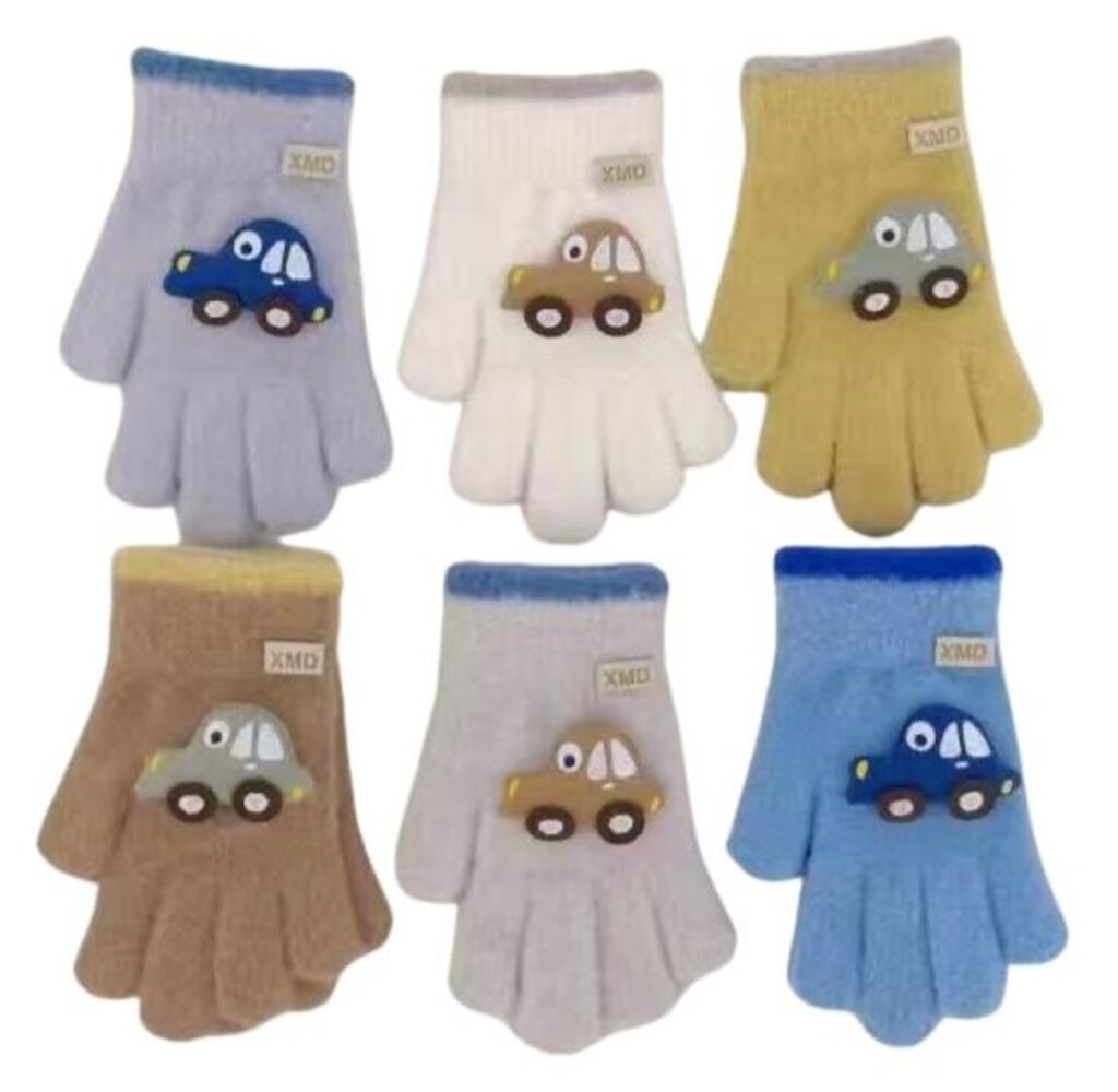 BellaBelga - Belgisch merk Gants pour enfants - Voiture - 6 couleurs assorties BellaBelga - Belgisch merk Gants pour enfants - Voiture - 6 couleurs assorties