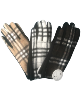 BellaBelga - Belgisch merk Gants pour femmes – Carreaux chics - couleurs assorties BellaBelga - Belgisch merk Gants pour femmes – Carreaux chics - couleurs assorties