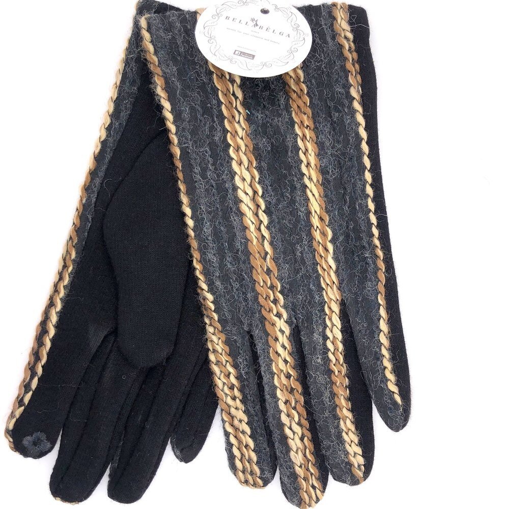 BellaBelga - Belgisch merk Dameshandschoen – Chique Or – 3 mix kleuren