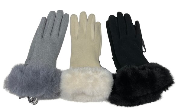 BellaBelga - Belgisch merk Gants pour femmes - Classique avec fourrure (intérieur en fourrure) - 3 couleurs assorties BellaBelga - Belgisch merk Gants pour femmes - Classique avec fourrure (intérieur en fourrure) - 3 couleurs assorties