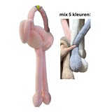 BellaBelga - Belgisch merk Kids long earmuffs with sound and floppy ears - rabbit - mix of 5 colors
