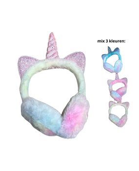 BellaBelga - Belgisch merk Kids cache-oreilles - Licorne - mélange de 3 couleurs