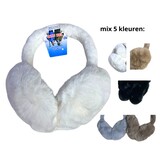 BellaBelga - Belgisch merk Dames oorwarmers - Fluffy - mix 5 kleuren