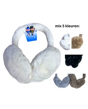 BellaBelga - Belgisch merk Cache-oreilles pour femmes - Fluffy - mélange de 5 couleurs BellaBelga - Belgisch merk Cache-oreilles pour femmes - Fluffy - mélange de 5 couleurs
