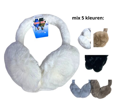 BellaBelga - Belgisch merk Dames oorwarmers - Fluffy - mix 5 kleuren BellaBelga - Belgisch merk Dames oorwarmers - Fluffy - mix 5 kleuren