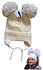 Kidsmuts Beige met 2 grote pomponnen (met fleece binnenkant) Kidsmuts Beige met 2 grote pomponnen (met fleece binnenkant)