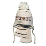 BellaBelga - Belgisch merk 2 delige set -muts+sjaal+Baby bear créme BellaBelga - Belgisch merk 2 delige set -muts+sjaal+Baby bear créme