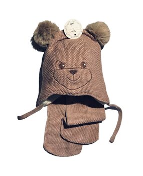 BellaBelga - Belgisch merk Ensemble de 2pièces- bonnet + écharpe-Babybear brun BellaBelga - Belgisch merk Ensemble de 2pièces- bonnet + écharpe-Babybear brun