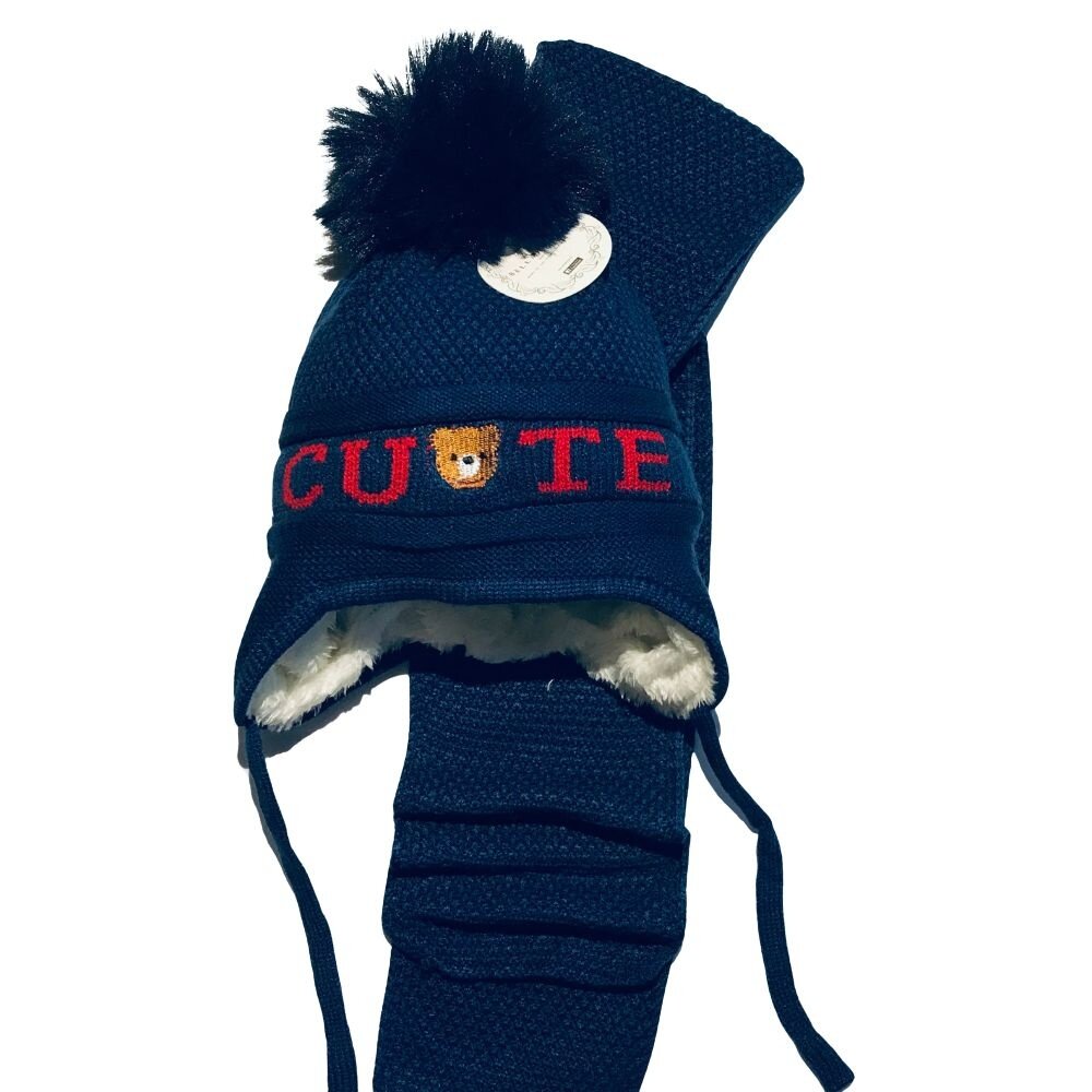 BellaBelga - Belgisch merk 2 delige set -muts+sjaal+Baby bear blauw BellaBelga - Belgisch merk 2 delige set -muts+sjaal+Baby bear blauw