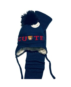 BellaBelga - Belgisch merk Ensemble de 2pièces- bonnet + écharpe-Babybear bleu BellaBelga - Belgisch merk Ensemble de 2pièces- bonnet + écharpe-Babybear bleu