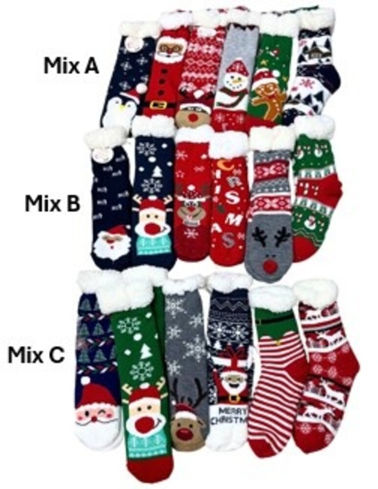 BellaBelga - Belgisch merk Christmas stockings Adult - One size - 6 mixed colors - Mix A BellaBelga - Belgisch merk Christmas stockings Adult - One size - 6 mixed colors - Mix A