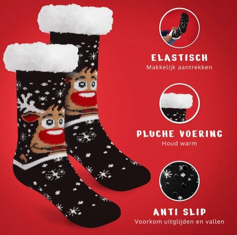 BellaBelga - Belgisch merk Kerstsokken Volwassene - One size - 6 mix kleuren - Mix B BellaBelga - Belgisch merk Kerstsokken Volwassene - One size - 6 mix kleuren - Mix B