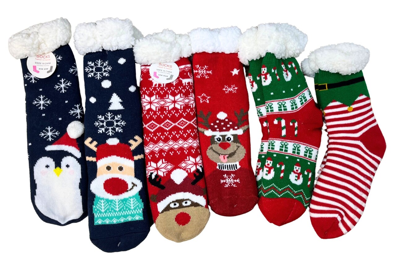 BellaBelga - Belgisch merk Chaussettes de Noël pour enfants - Taille unique - 6 couleurs assorties BellaBelga - Belgisch merk Chaussettes de Noël pour enfants - Taille unique - 6 couleurs assorties