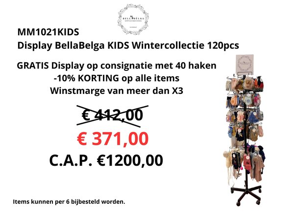 BellaBelga - Belgisch merk PROMO - Display BellaBelga KIDS Winter Collection 120pcs BellaBelga - Belgisch merk PROMO - Display BellaBelga KIDS Winter Collection 120pcs