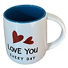Love mug with glitter hearts – 4 assorted Love mug with glitter hearts – 4 assorted