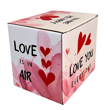 Love mug with glitter hearts – 4 assorted Love mug with glitter hearts – 4 assorted