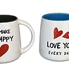 Love mug with glitter hearts – 4 assorted Love mug with glitter hearts – 4 assorted