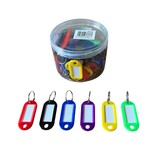 Display van 30 stuks - Sleutelhanger met label - 6 kleuren assorti Display van 30 stuks - Sleutelhanger met label - 6 kleuren assorti