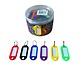 Display van 30 stuks - Sleutelhanger met label - 6 kleuren assorti Display van 30 stuks - Sleutelhanger met label - 6 kleuren assorti