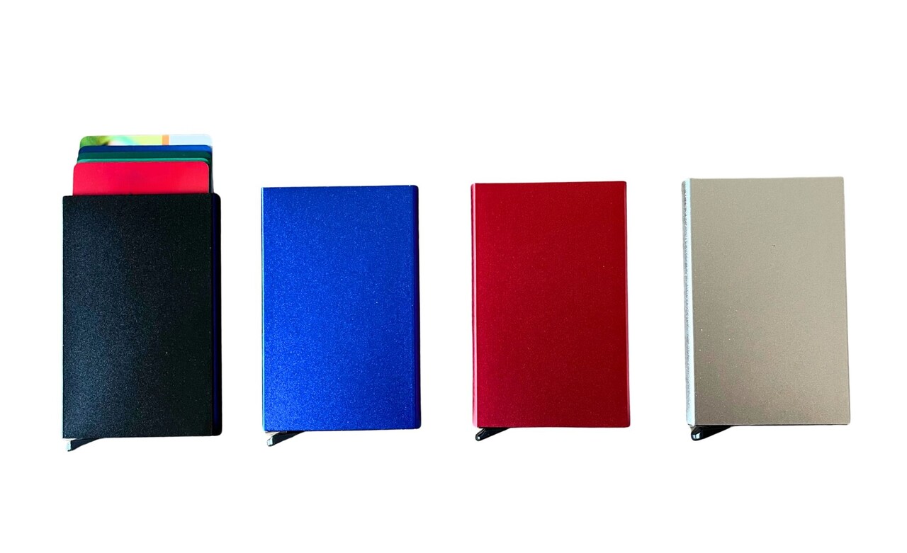 Card holder pushbox - 4 colors assortment Card holder pushbox - 4 colors assortment