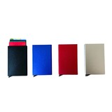 Porte-cartes pushbox - assortiment de 4 couleurs Porte-cartes pushbox - assortiment de 4 couleurs