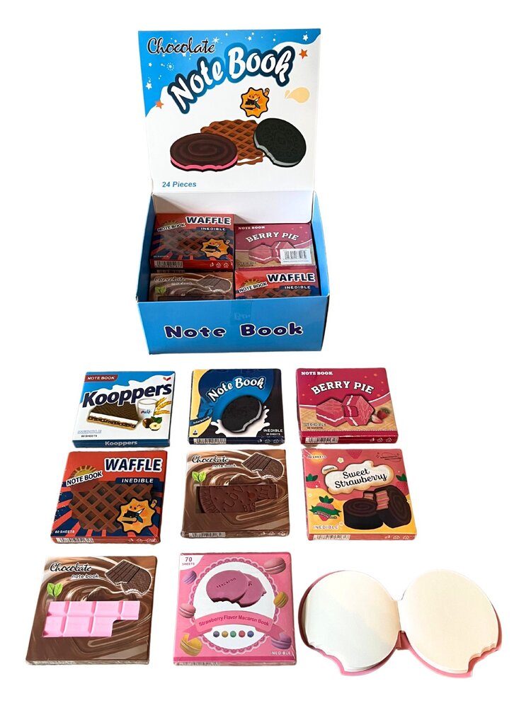 Carnet avec couverture parfumée – 8 assortis Carnet avec couverture parfumée – 8 assortis