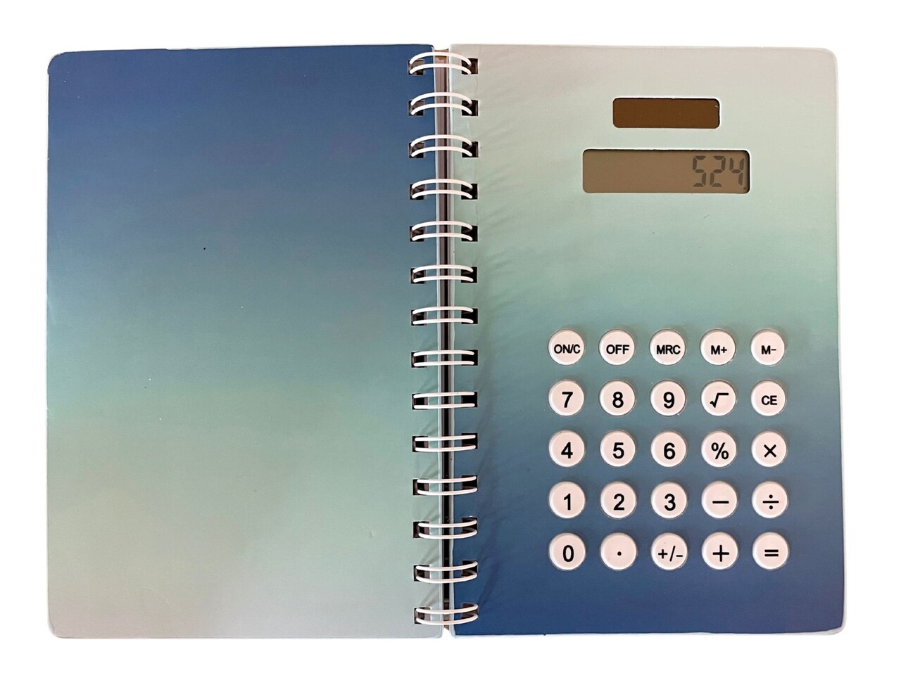 Carnet A5 ligné avec calculatrice - Bleu Carnet A5 ligné avec calculatrice - Bleu