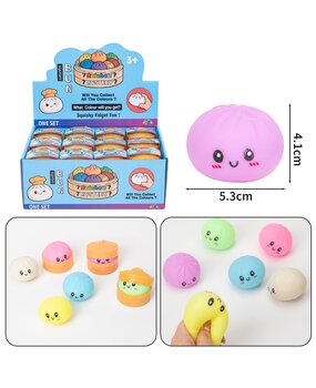 Display van 24 stuks - Squishy Dumpling 5,5 CM Display van 24 stuks - Squishy Dumpling 5,5 CM