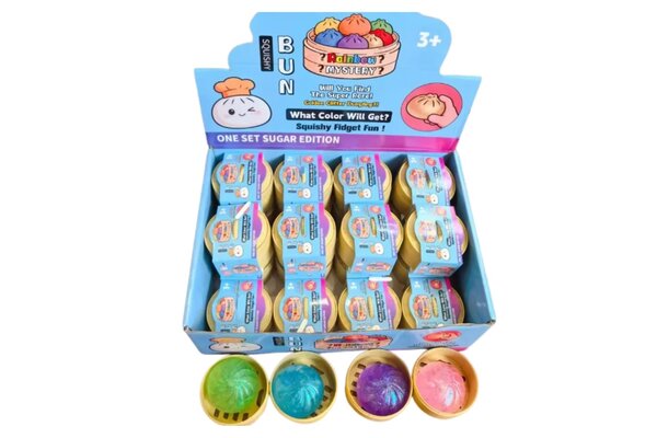 Présentoir de 24 pièces - Squishy Dumpling: Sugar  5,5 CM