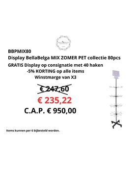 BellaBelga - Belgisch merk Display: MIX CAP Collection 80 pieces BellaBelga - Belgisch merk Display: MIX CAP Collection 80 pieces