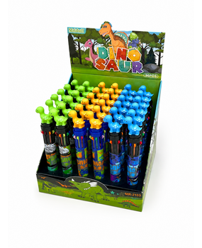 Display van 36 stuks - Dino meerkleuren balpen Display van 36 stuks - Dino meerkleuren balpen