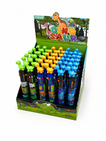 Display of 36 items – Multi-coloured Dino ballpoint pen Display of 36 items – Multi-coloured Dino ballpoint pen