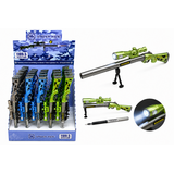 Présentoir de 30 pièces - Stylo à bille Sniper avec lampe intégrée Présentoir de 30 pièces - Stylo à bille Sniper avec lampe intégrée