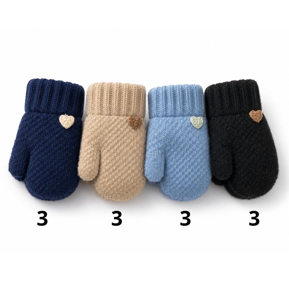 BellaBelga - Belgisch merk Children's Mittens - Petit Cœur - 4 Mixed Colors BellaBelga - Belgisch merk Children's Mittens - Petit Cœur - 4 Mixed Colors