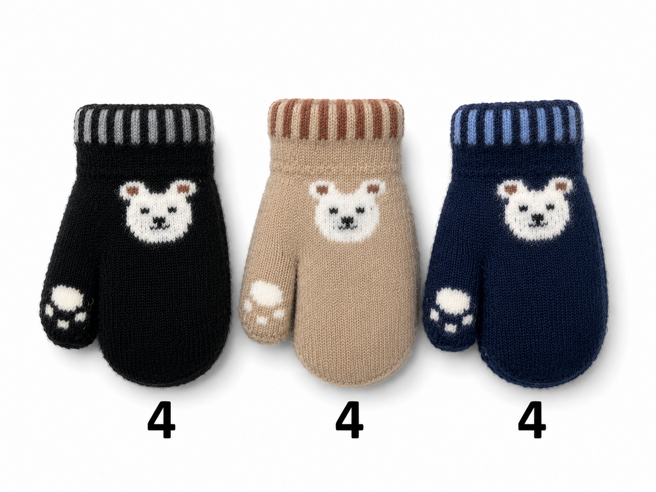 BellaBelga - Belgisch merk Kinderwant - Petit Ourson - 3 mix kleuren BellaBelga - Belgisch merk Kinderwant - Petit Ourson - 3 mix kleuren