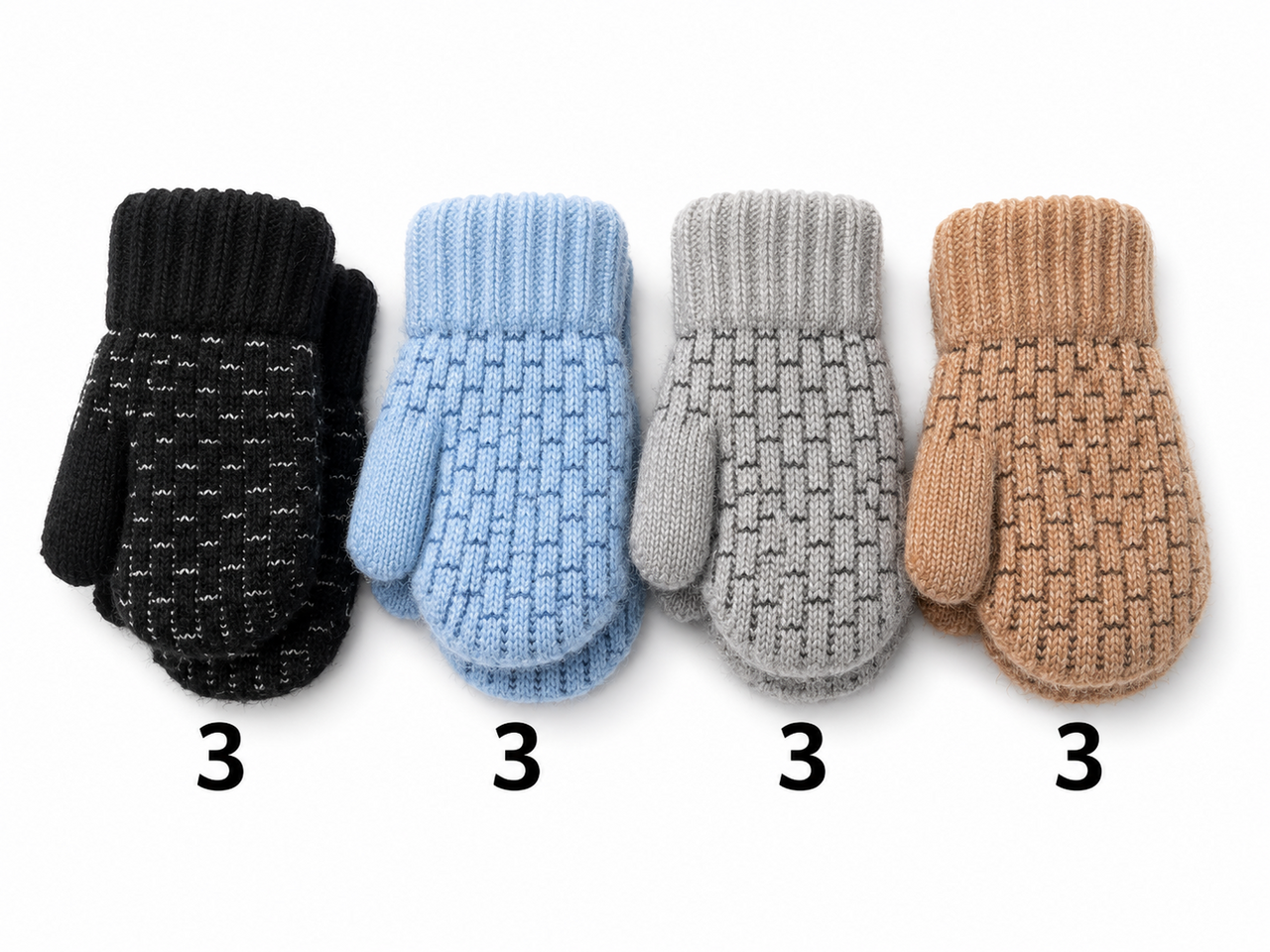 Kinderwant -Petit Tricot - 4 mix kleuren Kinderwant -Petit Tricot - 4 mix kleuren